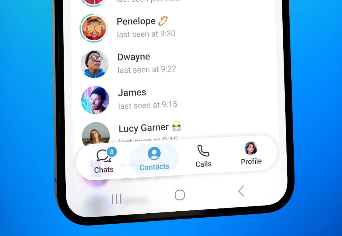 Telegram per Android sposa il Liquid Glass