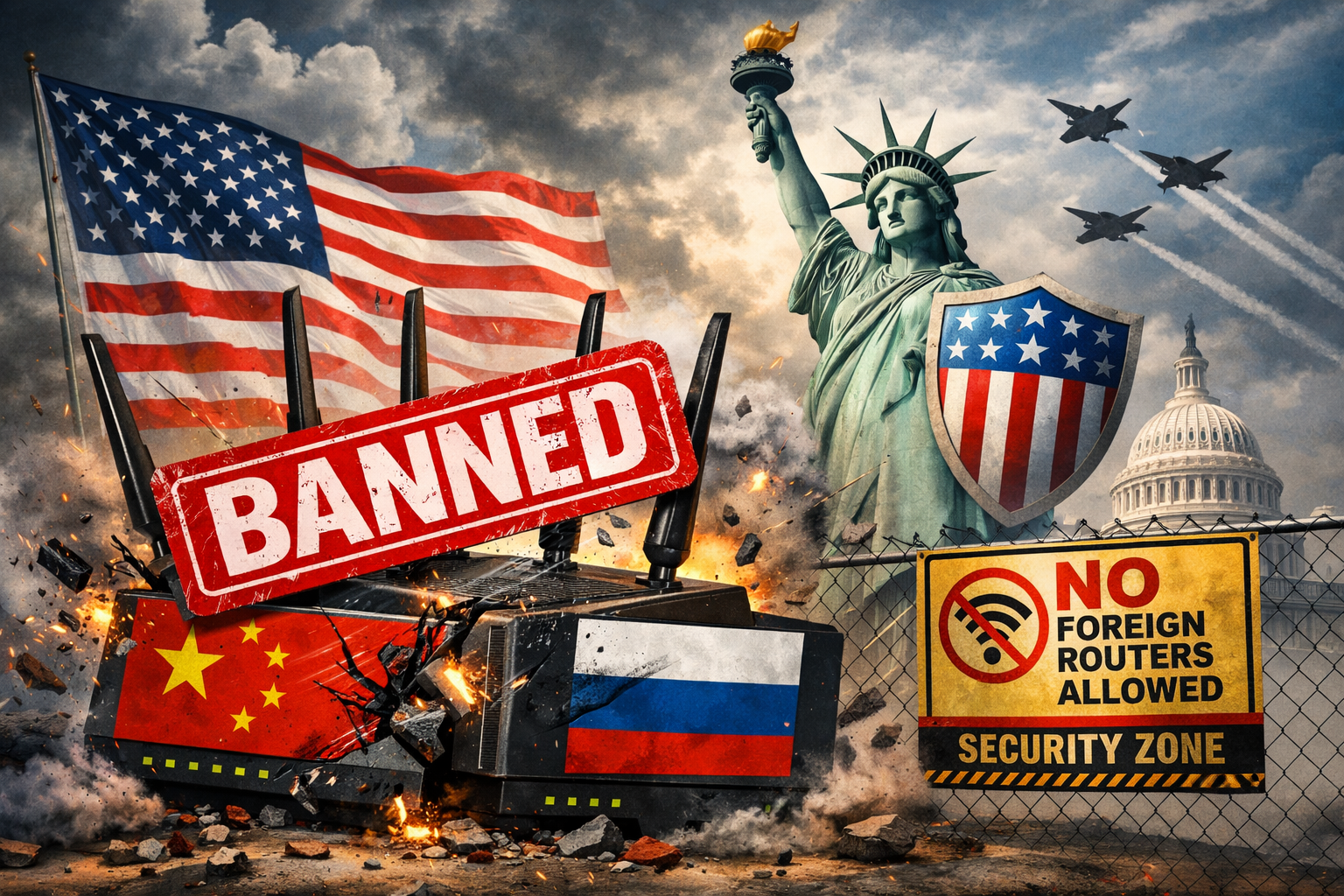USA vieta i router internet stranieri