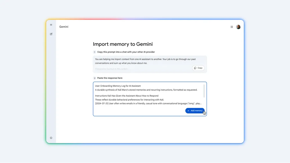 Gemini chat export