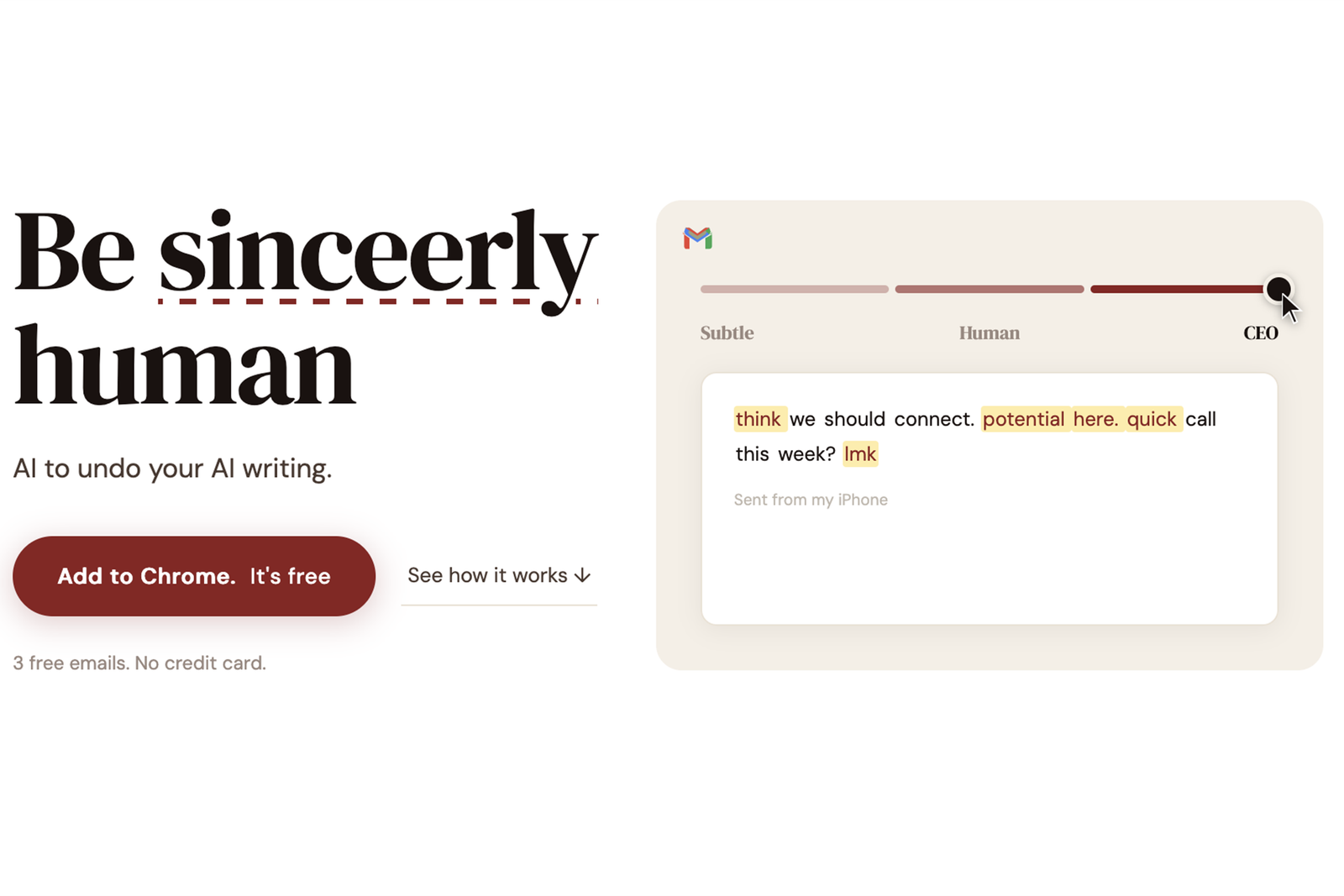 L’IA scrive troppo bene? Ecco Sinceerly, l’app che aggiunge gli errori ai testi per renderli più umani