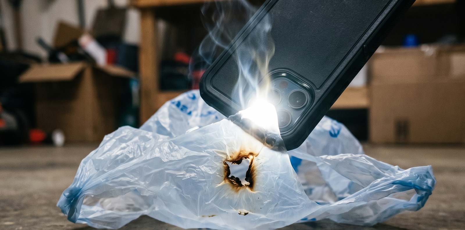 Il trend social delle torce degli smartphone che sciolgono la plastica