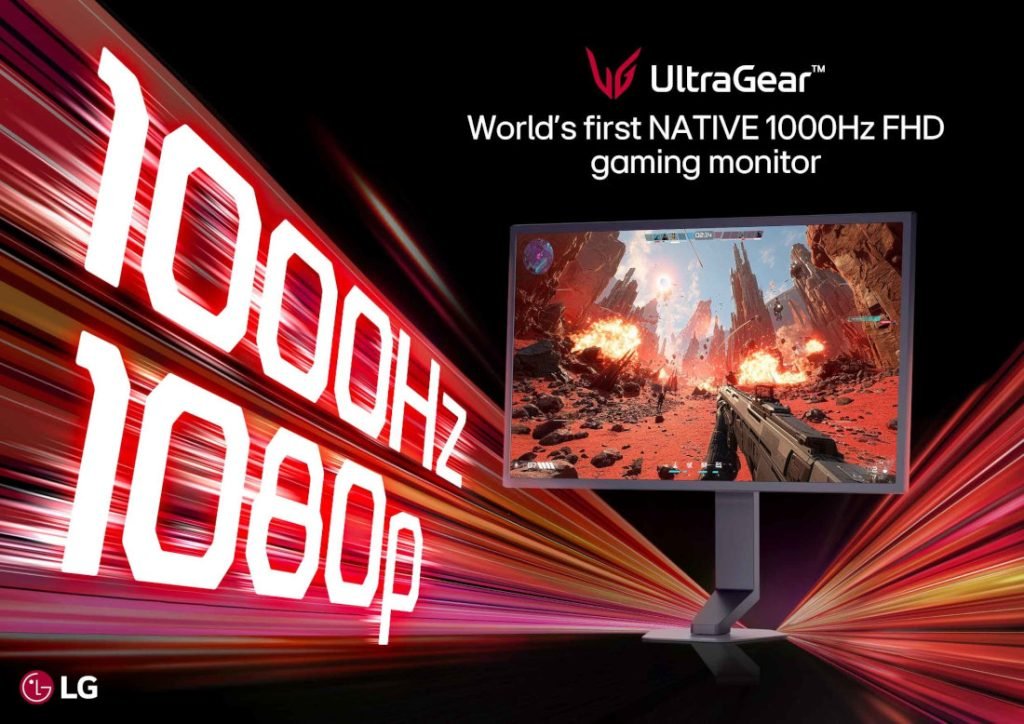 LG UltraGear 25G590B è il primo monitor da 1000Hz a 1080p: cosa cambia per gli eSports