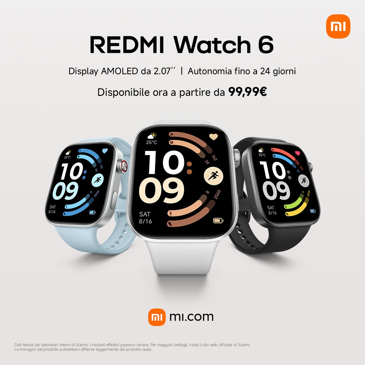 Redmi Watch 6 ufficiale: AMOLED 2,07″ e 12 giorni di autonomia